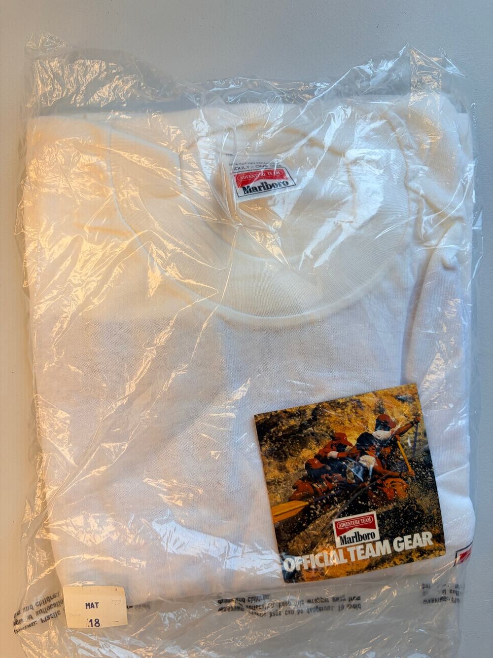 Deadstock 90s Marlboro Adventure Team Official Team Gear T-Shirt White OS NWT